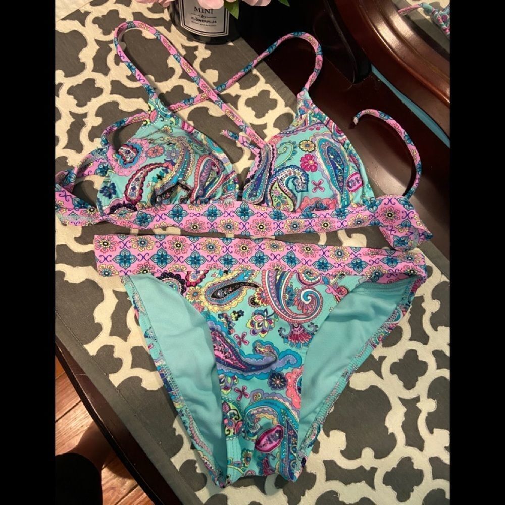 Swimsuit Bikini 👙 Small Pink Blue